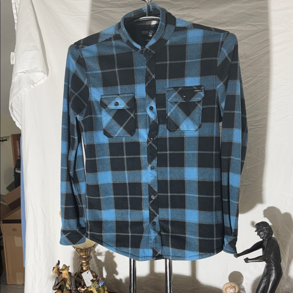 O'Neill FANNEL Black and Blue Checkered Shirt: excellent condition very soft